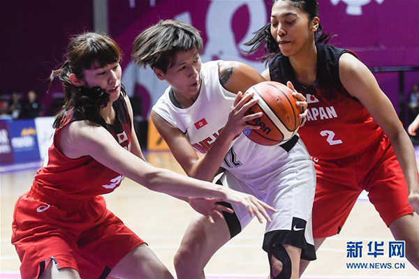 亚运会篮球--女子小组赛:日本胜中国香港