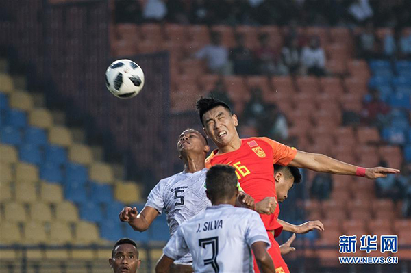 亚运会足球男子小组赛:中国胜东帝汶