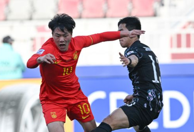 2024年卡塔尔U23男足亚洲杯B组第二轮比赛中，最终0:2不敌韩国队。